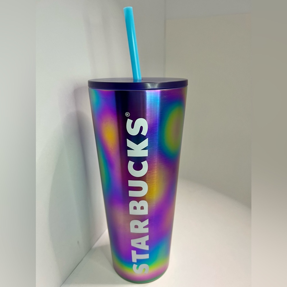 Starbucks Oil Slick PVD Stainless Steel Metal Tumbler 2023 24oz
